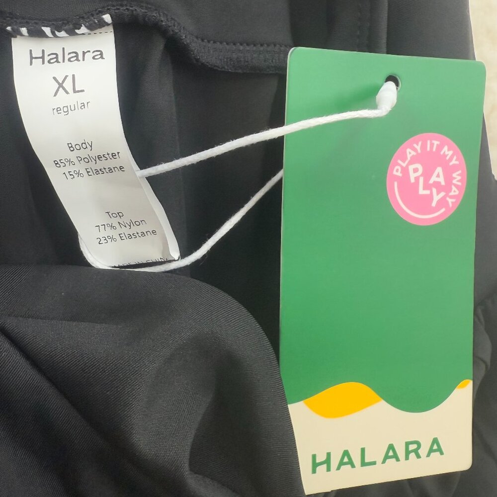 NWT Halara pants high waist wide leg casual black Play it my way Pull on XL - Picture 5 of 7